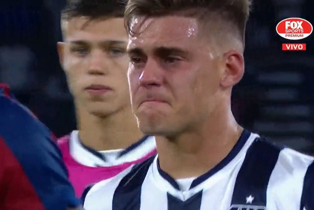 Las lágrimas de Federico Girotti tras Talleres vs. San Lorenzo. (Captura web).