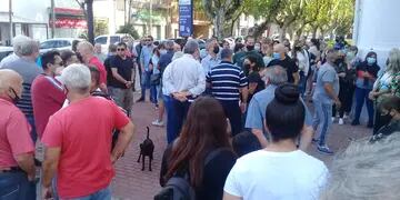 Protesta en la Jefatura de Policía de Cañada de Gómez