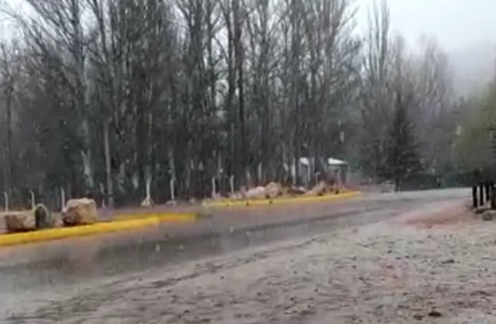 Nieve en el Manzano Histórico.