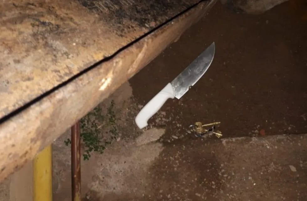 Amenazó a su pareja con un cuchillo de carnicero.