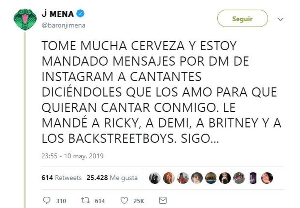 Jimena, La Cobra, le escribió a los famosos (Foto: Twitter)