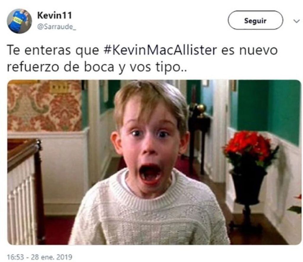 Los memes recordando a Mi Pobre Angelito por el desembarco de Kevin Mac Allister en Boca.