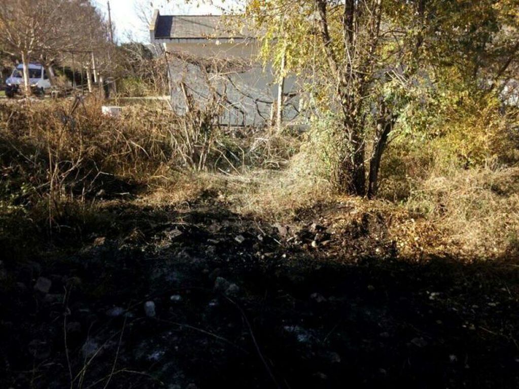 Zona afectada por el incendio. (Foto: prensa Bomberos Voluntarios de Icho Cruz).