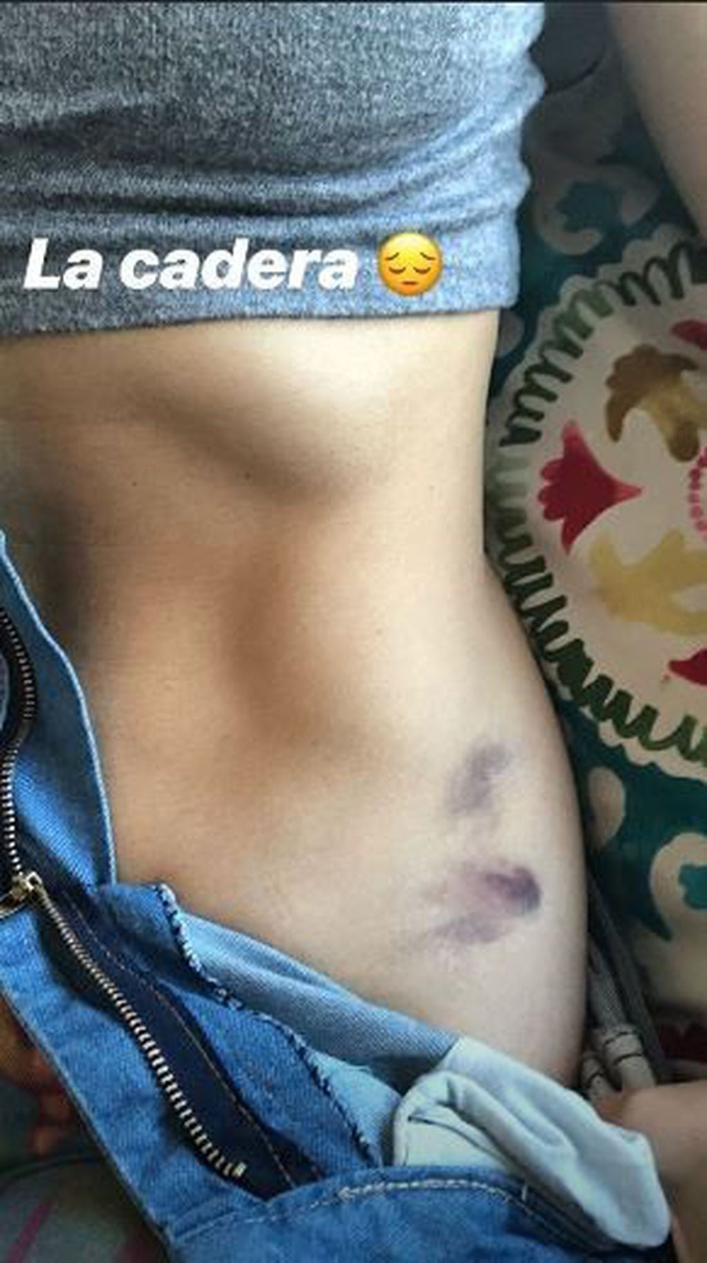 Jimena Barón sufrió una fuerte caída mientras ensayaba para el aquadance. Instagram/baronjimena