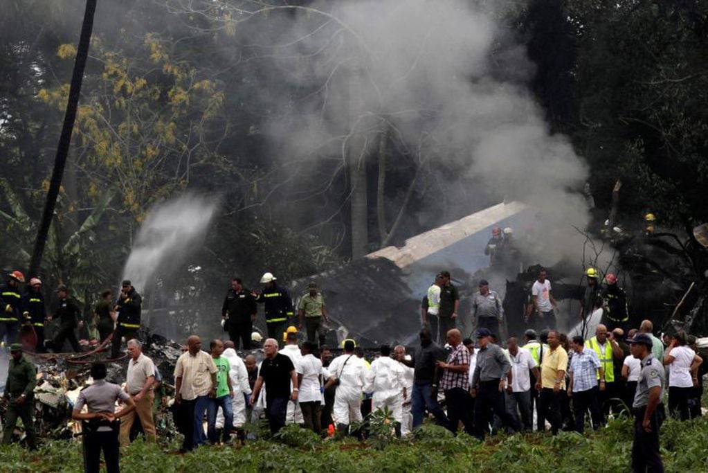 Accidente aéreo en Cuba. Foto: AP.