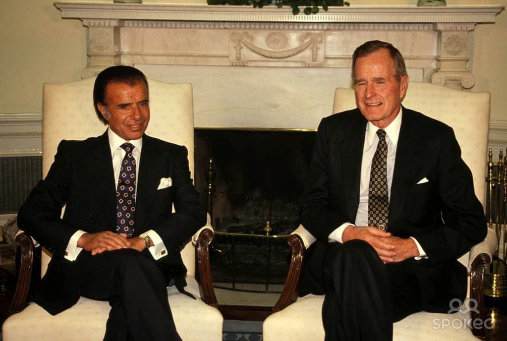 Carlos Menem y George Bush padre.
