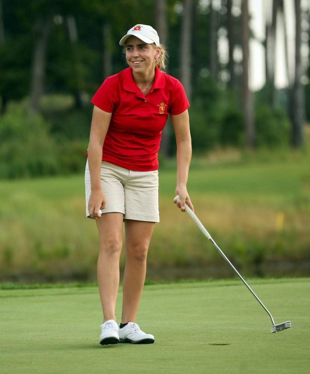 La golfista española Celia Barquín durante el Campeonato de Europa Individual Femenino (crédito: EFE).