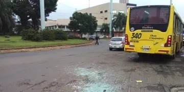 Choque entre dos colectivos urbanos de Posadas dejó a un menor herido