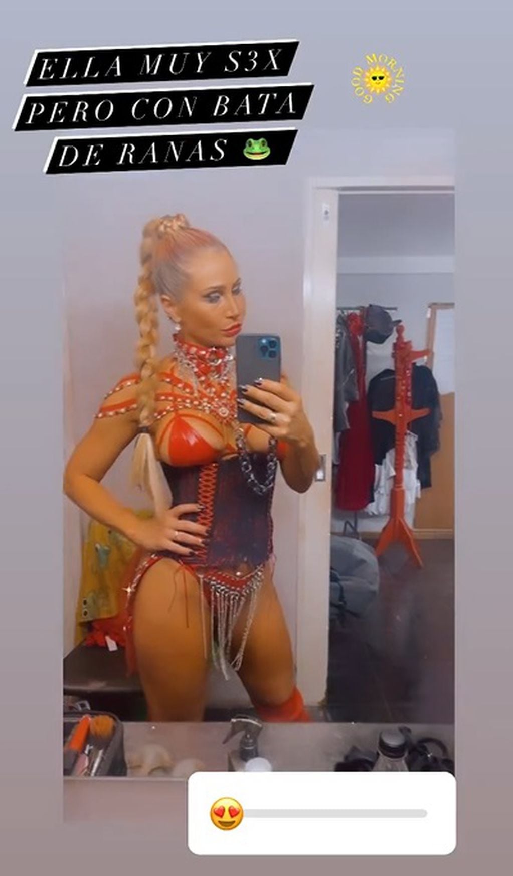 La bailarina sorprendió al mostrarse con el sensual outfit que usa en la obra de José María Muscari / Foto: Instagram