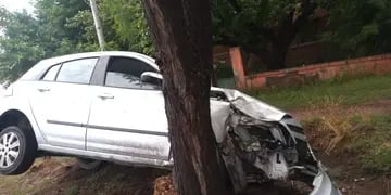 Choque Chevrolet Agile en calle Pedro Vargas