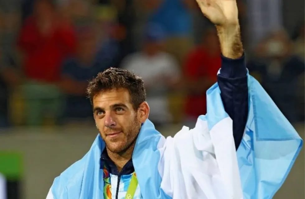 Del Potro y su medalla plateada en Río 2016.