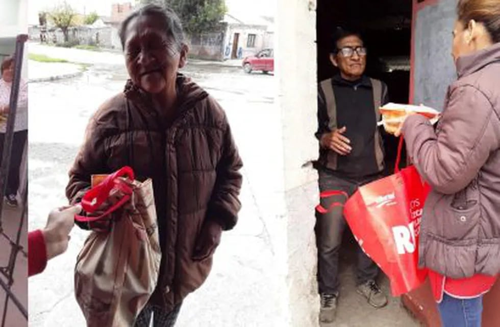 Iglesia Evangélica de Salta se suma a la iniciativa para alimentar a los abuelos (Facebook Juan Carlos Bazan)