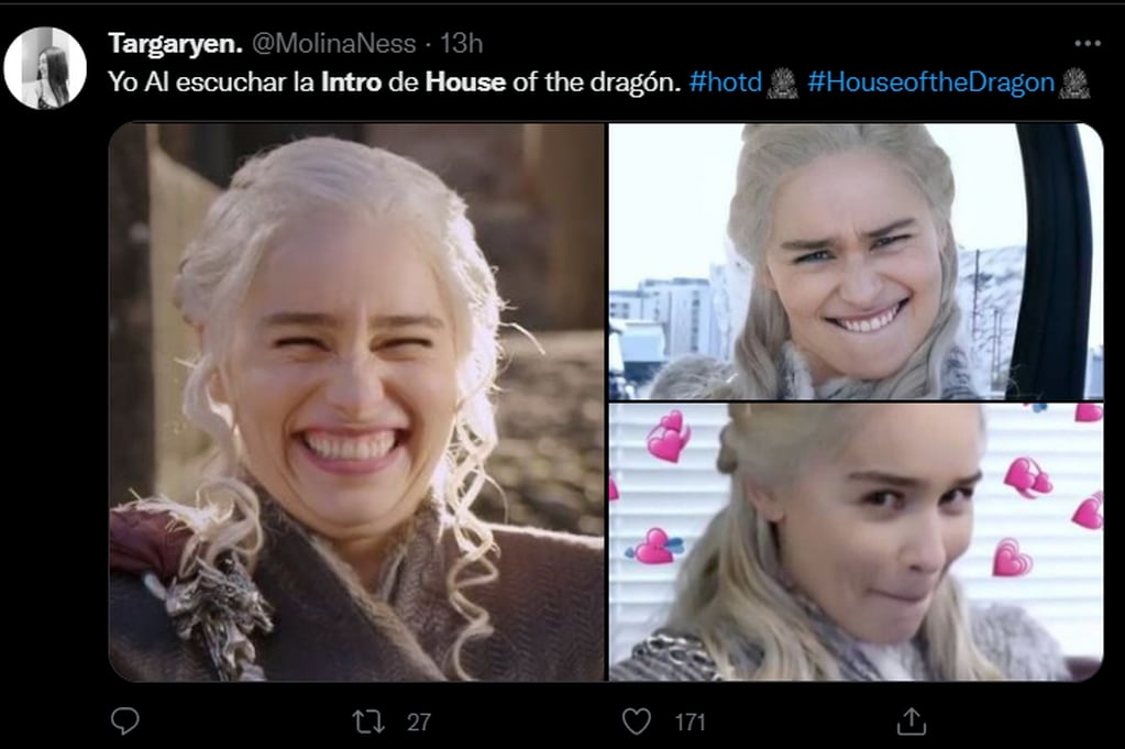 La reacción de los usuarios de Twitter por "House of the dragon".