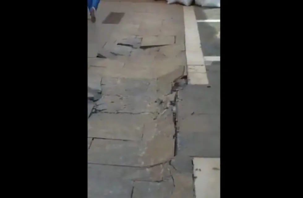 Un camión rompe la peatonal en Córdoba