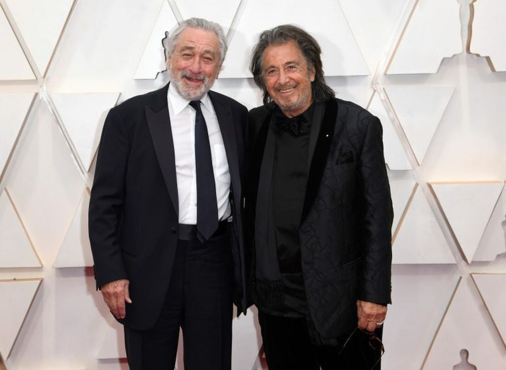 Robert De Niro, y Al Pacino, nominado a Mejor Actor de Reparto por la película 'El irlandés'. (Foto: AP)