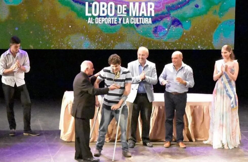 Matías De Andrade ganó el Lobo de Oro 2019 al mejor deportista de Mar del Plata (Foto:  Facebook Círculo de Periodistas Deportivos de Mar del Plata)