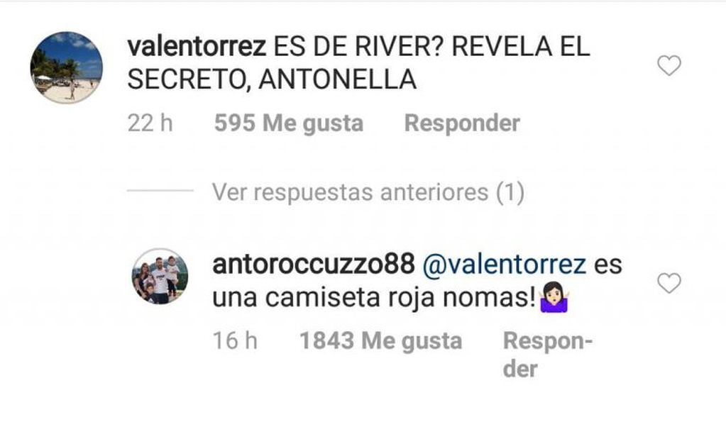 La respuesta de Antonela Roccuzzo a uno de sus seguidores