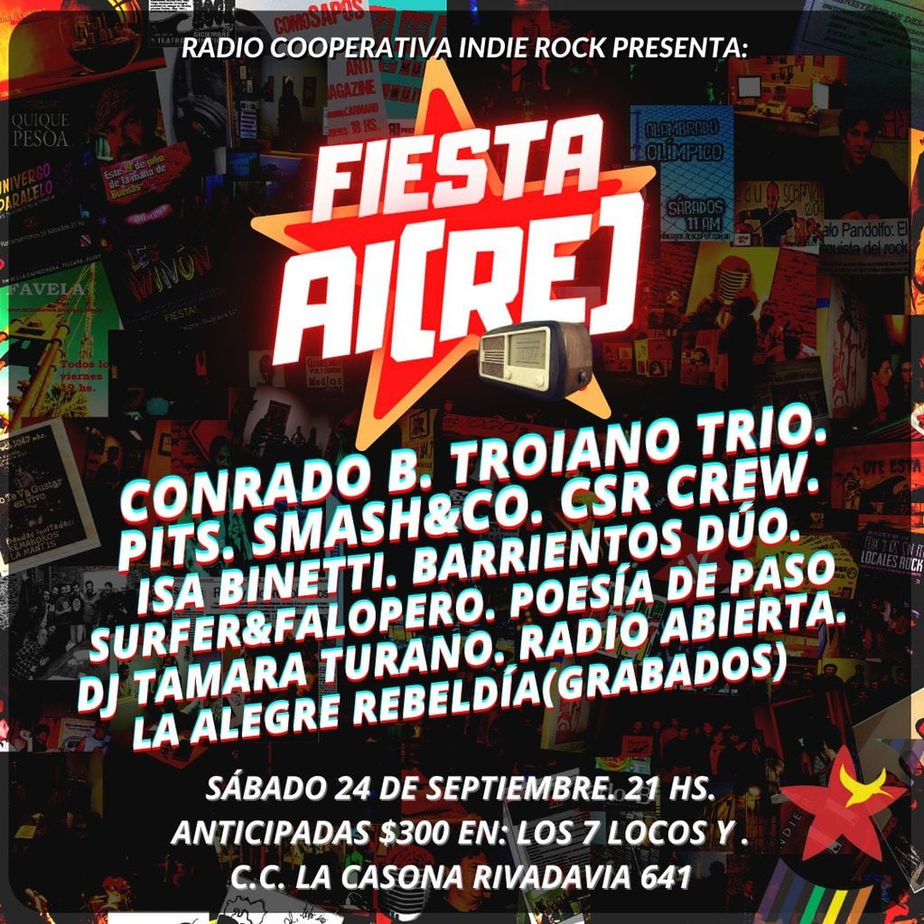 Fiesta Ai(Re) de la Indie Rock en el Centro Cultural La Casona de Tres Arroyos