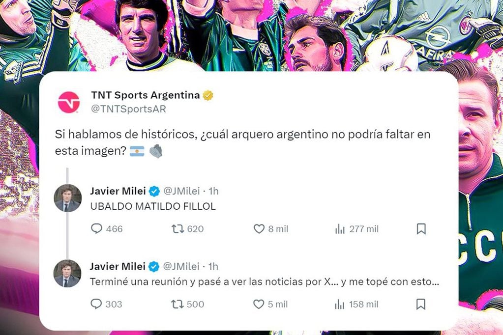 Javier Milei tuiteó sobre un debate futbolero. (Captura de imagen)