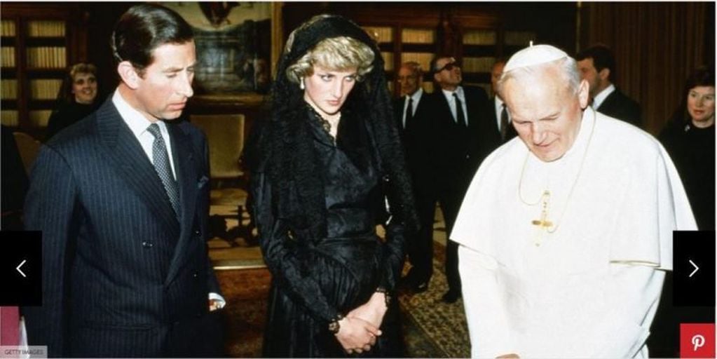 En su encuentro con el Papa Juan Pablo II en el Vaticano. 1985.