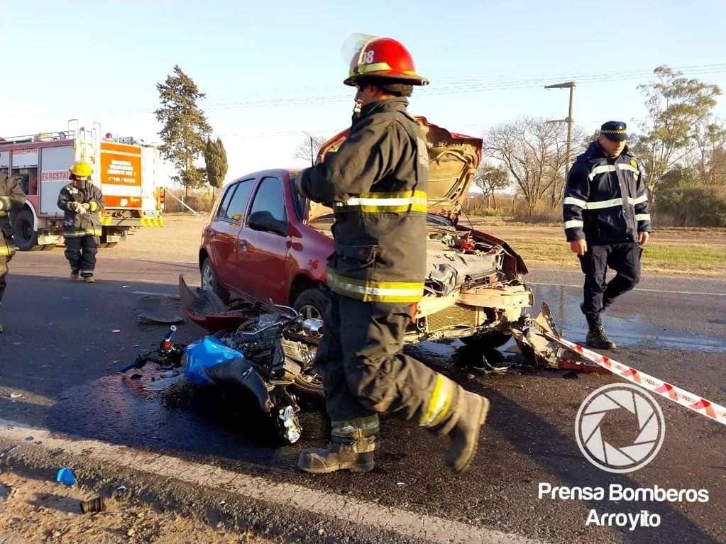 Accidente Ruta 19 en cercanías de La Curva