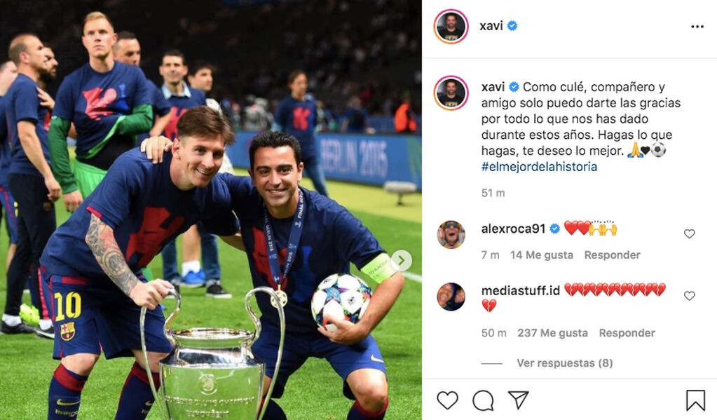 Los excompañeros de Lionel Messi en Barcelona le dejaron su mensaje.