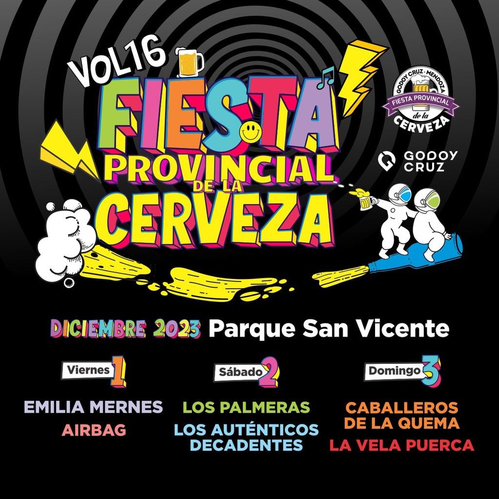 Fiesta Provincial de la Cerveza 2023: grilla de artistas confirmados