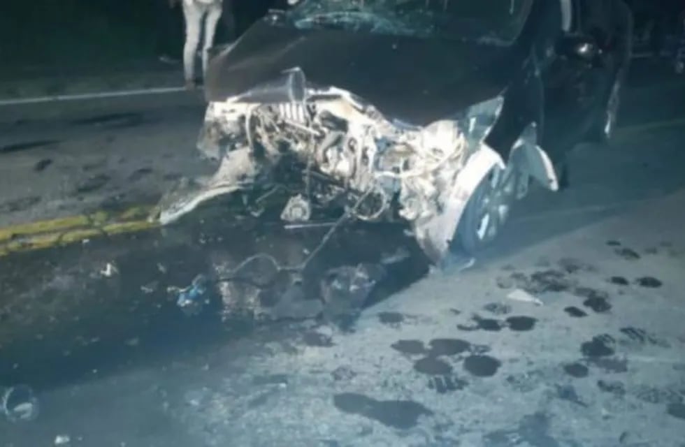 Accidente automovilístico en El Carmen (Jujuy), en el cual perdió la vida el estudiante Facundo Sorol.