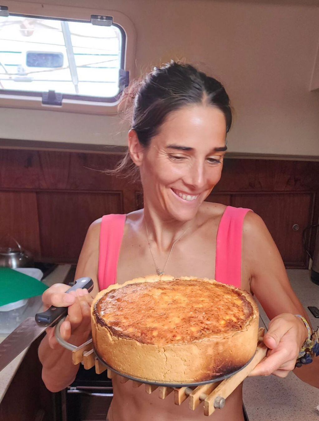 Juana Viale publicó el resultado de tu tarta de choclo en las historias de Instagram.