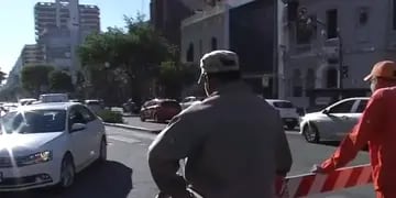 Cortaron Avenida Pellegrini en Rosario por obras