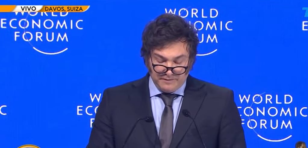 Javier Milei en el Foro Económico Mundial.
