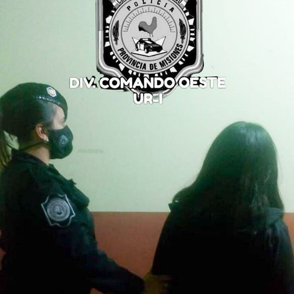 La División Comando Oeste encontró a una de las menores buscadas en Posadas y la puso en contacto con su familia. (Policía de Misiones)