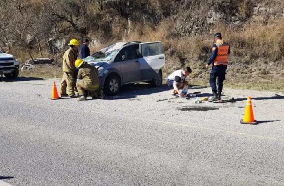 Accidente vial en La Calera (Foto: Diario Sierras)