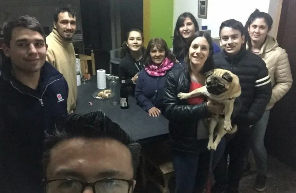 Fermín, el perro de Sampacho que apareció en Olavarría, provincia de Buenos Aires.