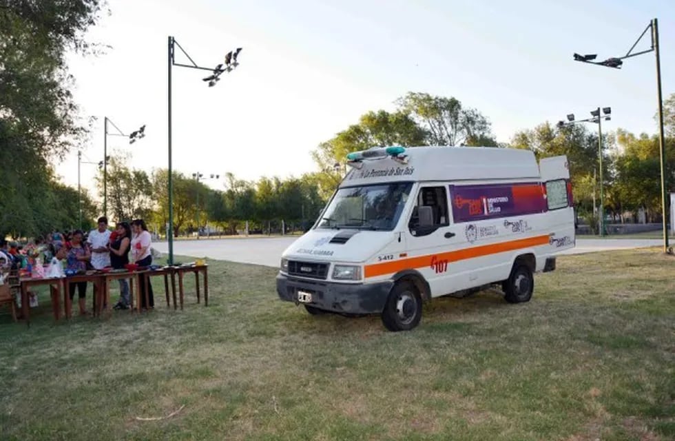 La ambulancia entregada a la localidad de Juan Jorba.