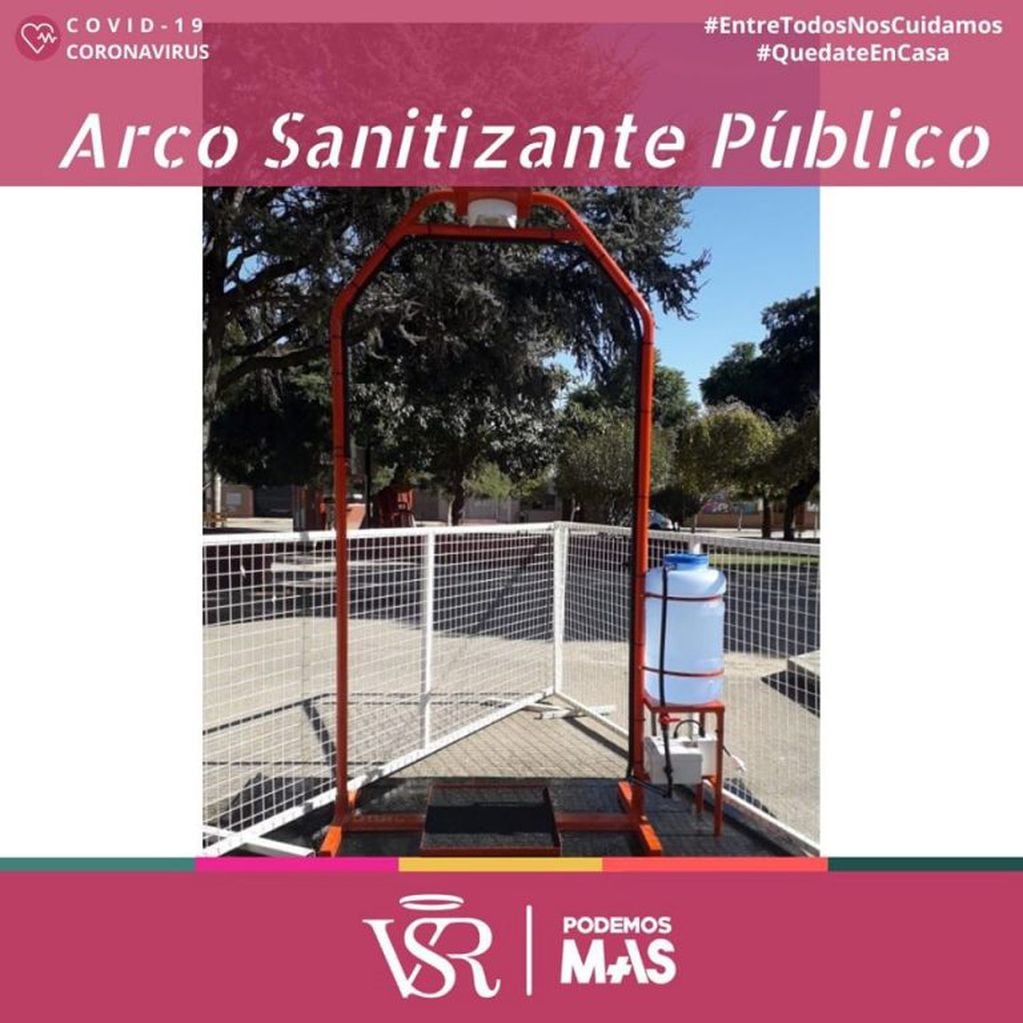 Arco sanitizante público - Villa Santa Rosa
