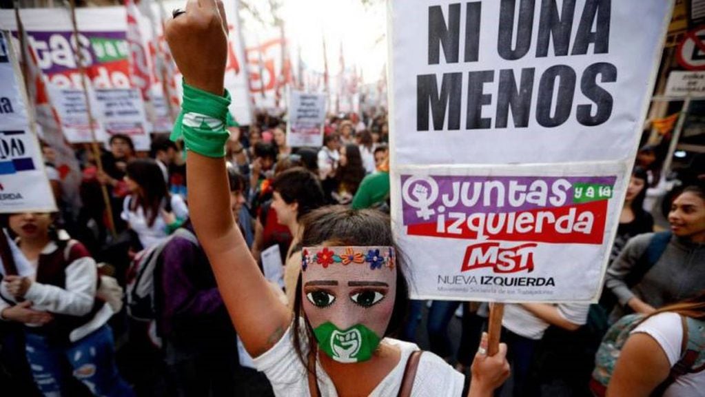 Marcha "Ni una Menos" en noviembre de 2019. Imagen: Archivo.