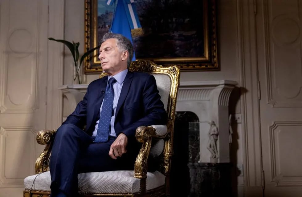 Mauricio Macri, Argentina's president, speaks during a Bloomberg Television interview at the Presidential Palace (Casa Rosada) in Buenos Aires, Argentina, on Monday, Dec. 3, 2018. Macri said that South America's second-biggest economy is now on the right path to forging a strong rebound next year after surmounting a full-blown financial crisis in 2018. Photographer: Anita Pouchard Serra/Bloomberg buenos aires mauricio macri presidente de la nacion mandatario nota entrevista reportaje