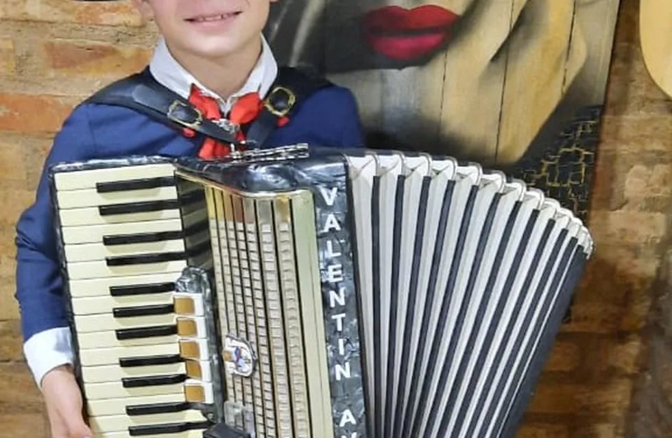 Valentín Ávila, el acordeonista mercedino de 11 años