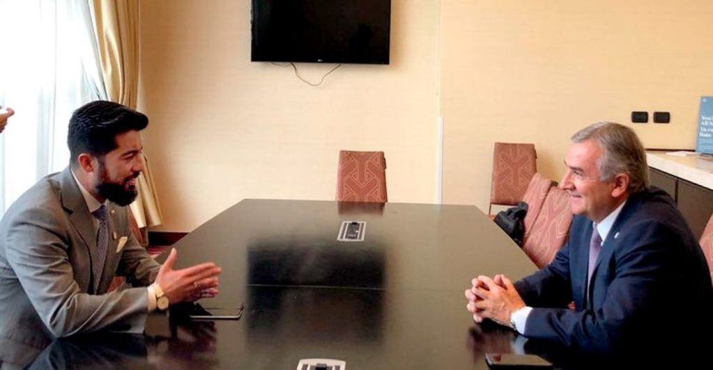 El gobernador Morales, en diálogo con Marco Antonio Díaz Muñoz, su par de Antofagasta, Chile.