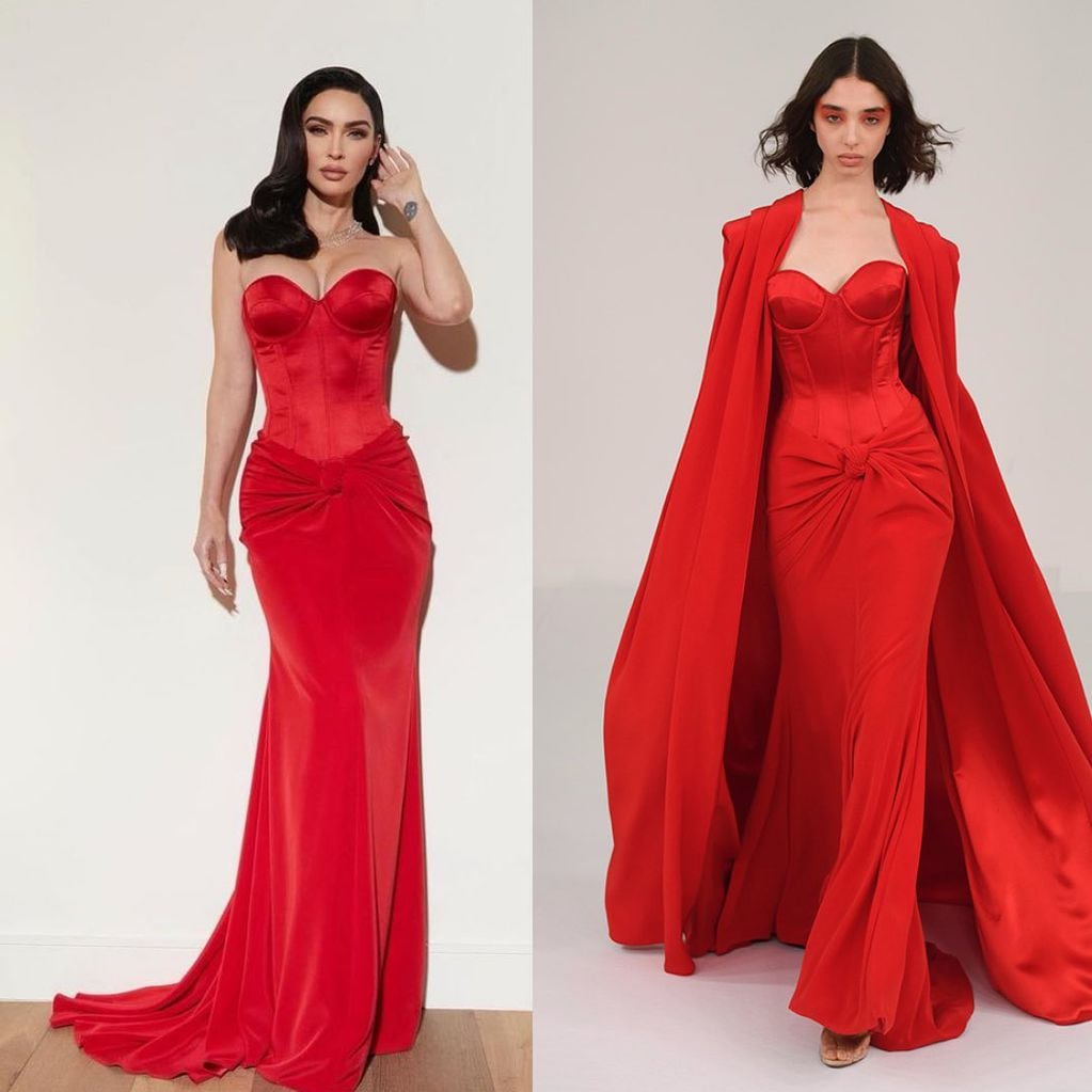 Megan Fox llevó a la fiesta de los Grammy un vestido de la última colección de Alexis Mabille. 