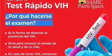 Realizarán testeo gratuito de VIH en Puerto Iguazú
