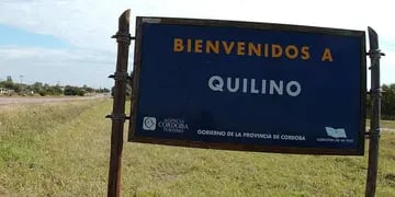 CARTEL. De ingreso a Quilino (José Hernández/Archivo).