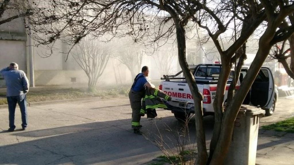 Padre e hija murieron tras el incendio de una vivienda en la ciudad de Gálvez. (Abel Córdoba)