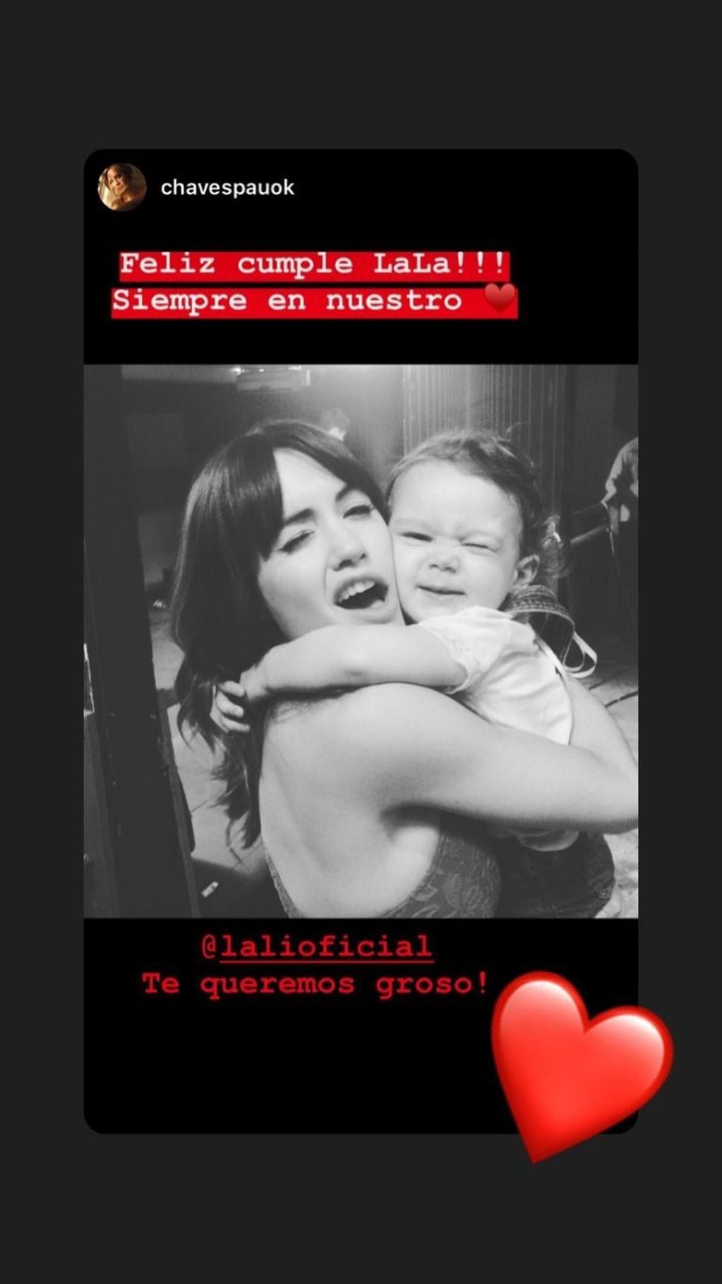 Saludos de famosos a lali