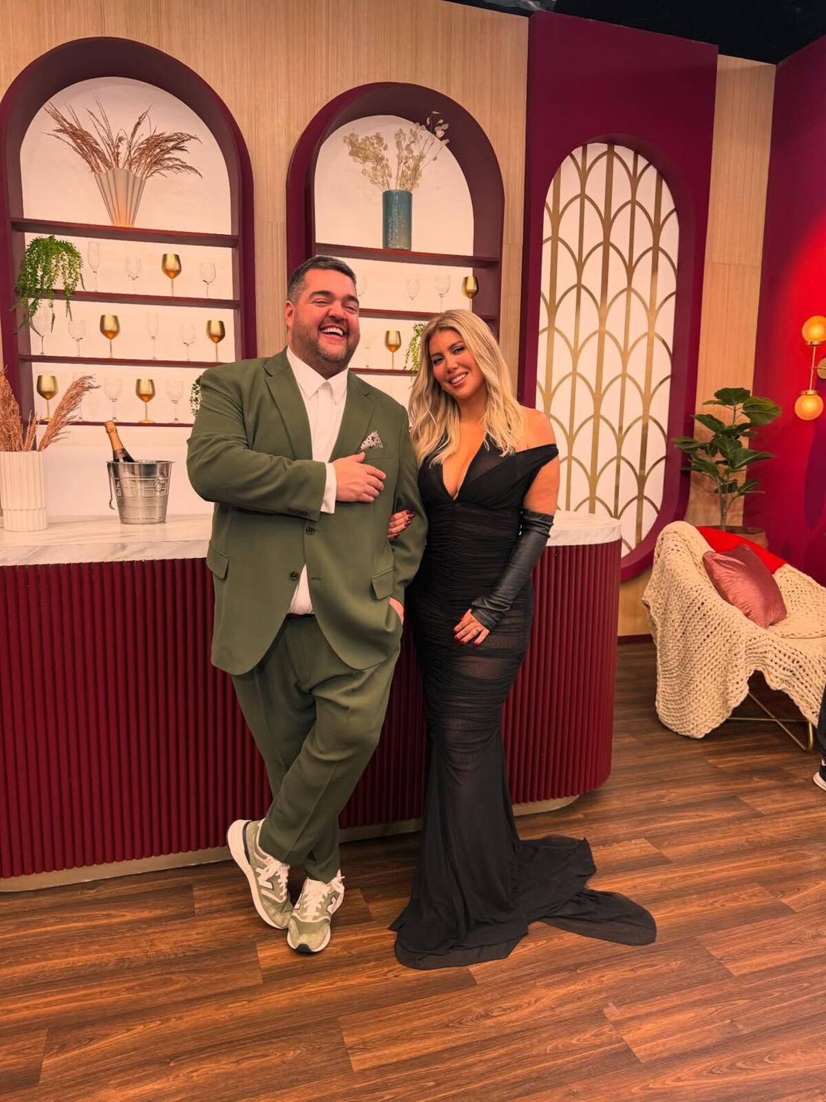 Wanda Nara junto a Darío Barassi en las grabaciones de 