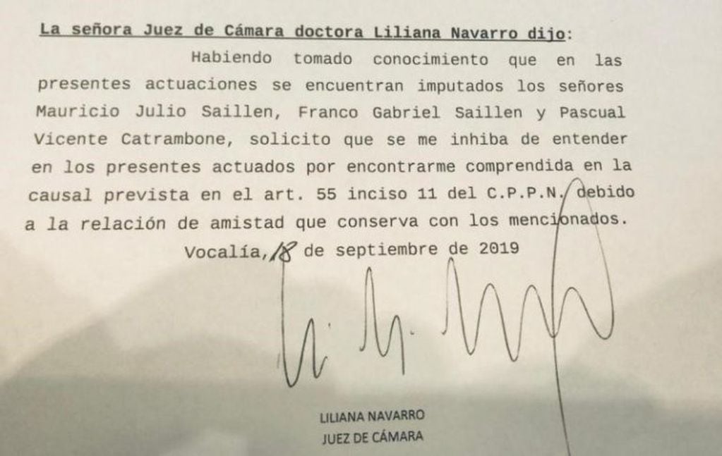 El comunicado de la jueza Navarro. (ElDoce.tv).