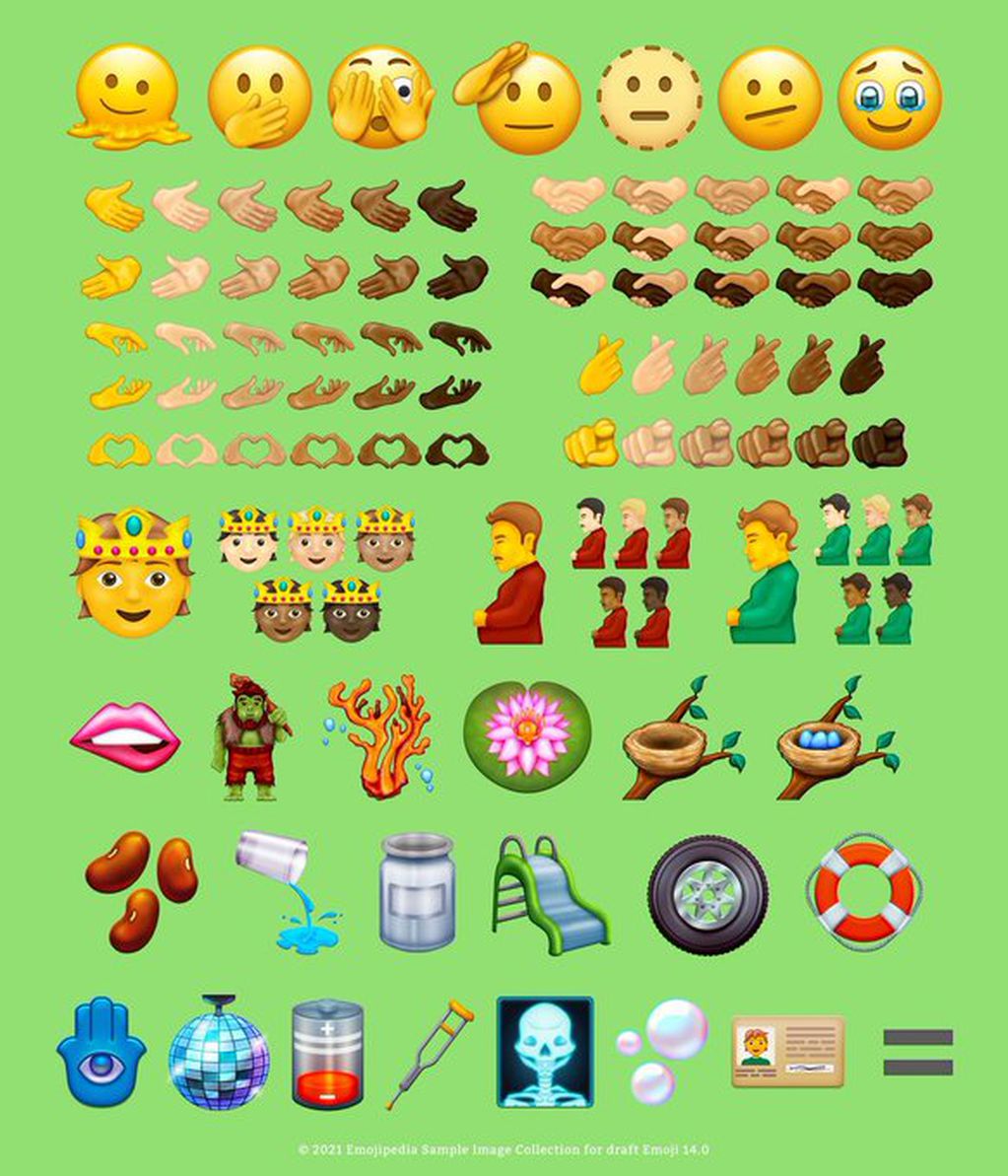 La cuenta de Emojipedia compartió los bocetos posibles de la nueva gama de emojis que sumará Whatsapp en septiembre.