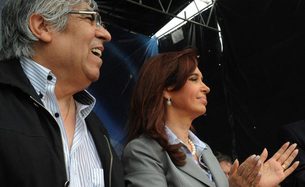 Hugo Moyano y Cristina Kirchner.