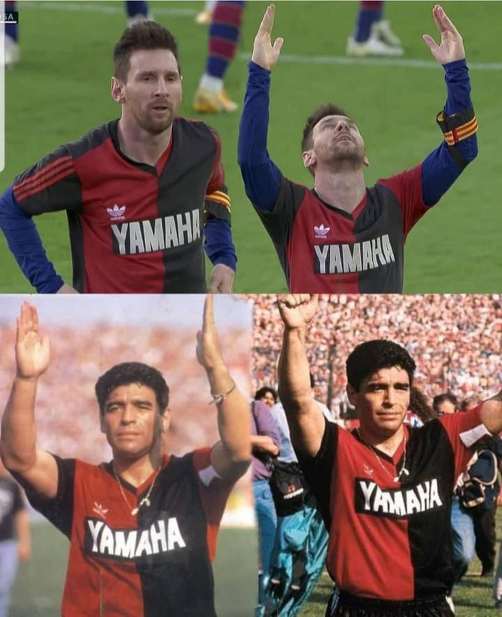 Homenaje de Messi a Maradona